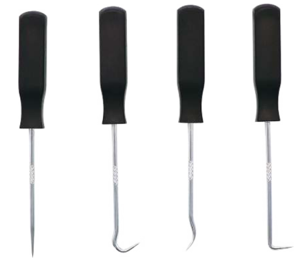 4Pcs Mini Hook and Pick Set O-Ring Cotter Pin Oil Seal Removal Puller Hand Tool