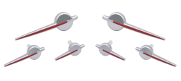 Set of Pointers for Porsche Cayenne 955/957 Instrument Cluster