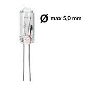 Wire base miniature incandescent light bulb, T4,9 1,1W 24V. Pack of 5 pcs.