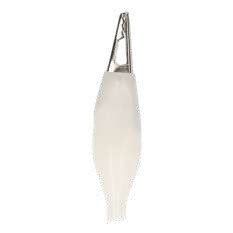 White insulated alligator clips - Pack of 10