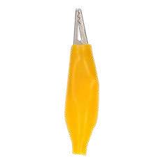 Yellow insulated crocodile clips - Pack of 10