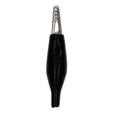 Black insulated crocodile clips - Pack of 10