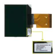 LCD display for Peugeot 308 Mk1 instrument clusters (48,5x58,5mm) - Code: COG- VLFM1509A-01