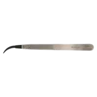 Anti-static tweezers with curved, fine plastic tip (130x10x10mm)