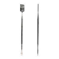 Spudger with short, thick, rounded tip and with wide, square tip